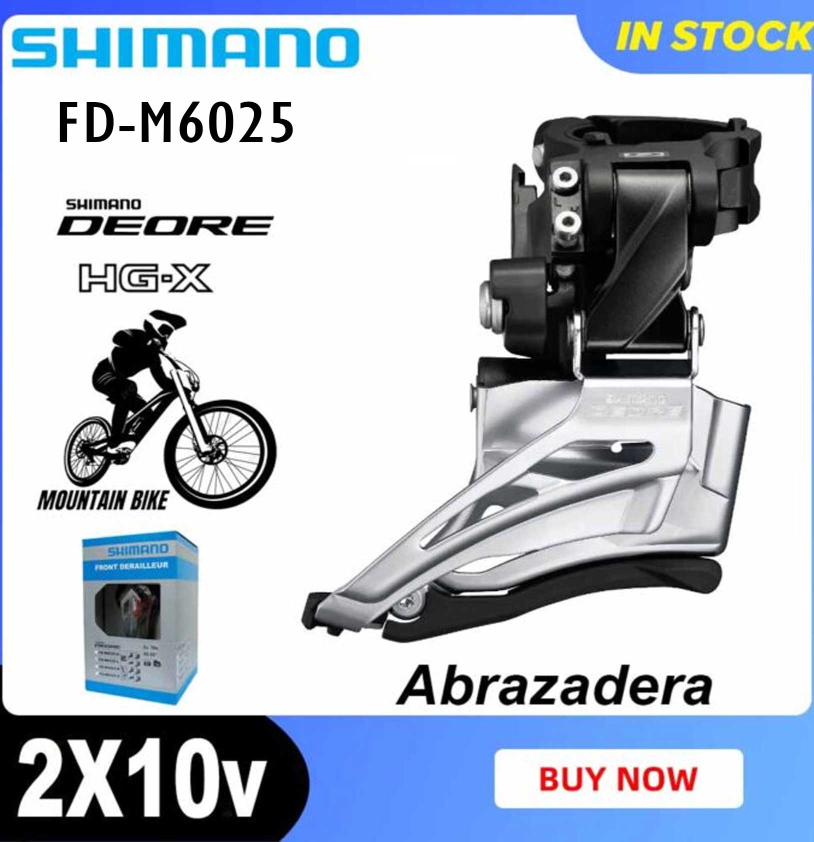 DESVIADOR SHIMANO FD-M6025 DEORE 2X10 HIGH CLAMP | IND. PACK » Babylon Imports Bike