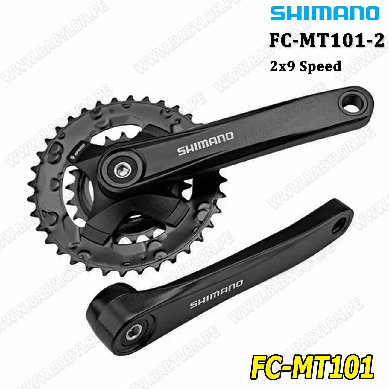 SHIMANO FC-MT101 Left Crank Arm - 175mm Black Square Taper JIS Replacement