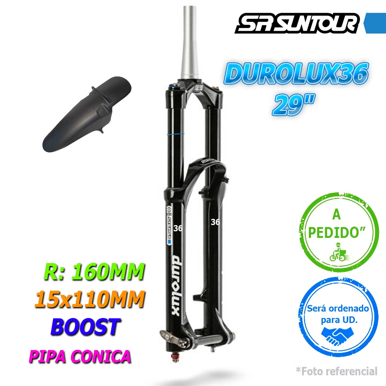 Horquilla Suspensi N Suntour Sf Durolux Boost Mm Ds Bloqueo