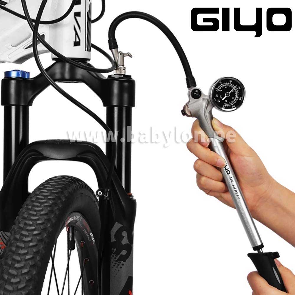Inflador GIYO para SHOCK Suspension 300PSI bicicleta MTB psi/bar