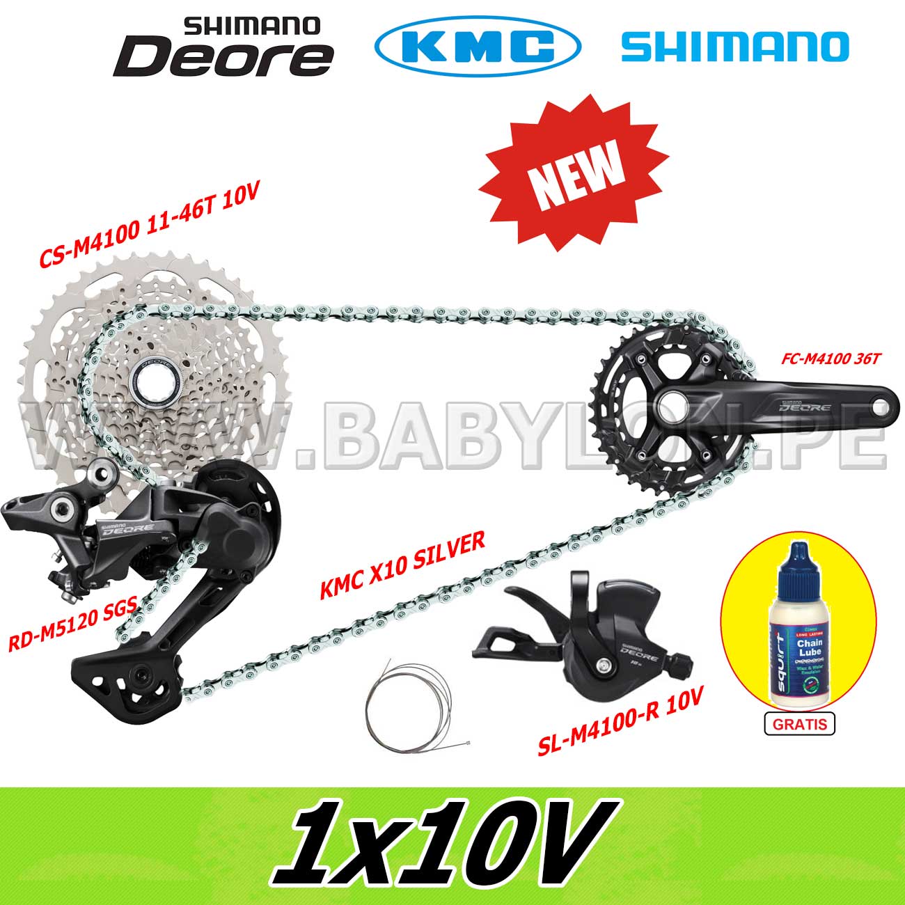 Kit Shimano Deore M X Fc M Pi On T Kmc Rd M Babylon Imports Bike Official