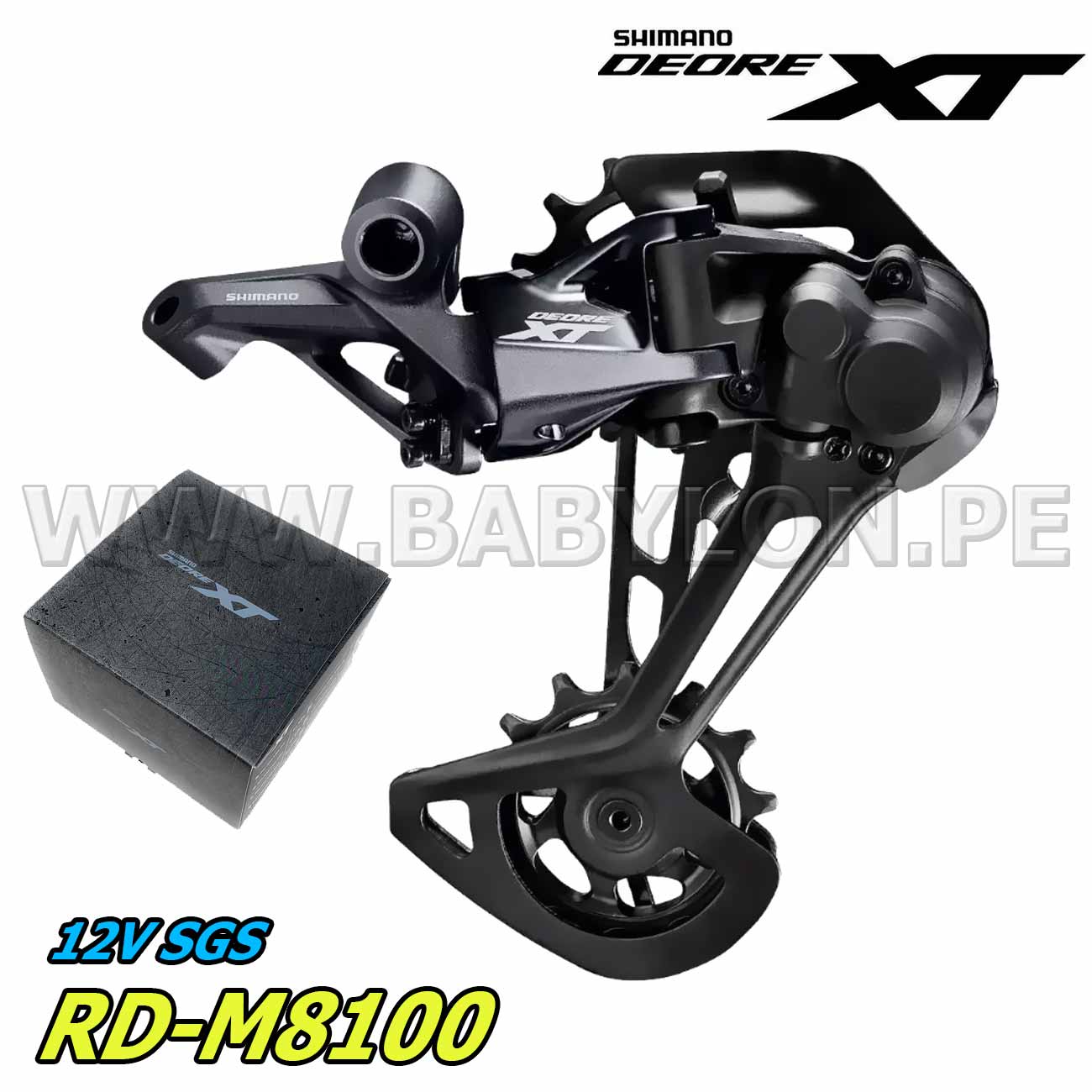 Descarrilador Shimano XT RD M8100 12v SGS JAPON en caja