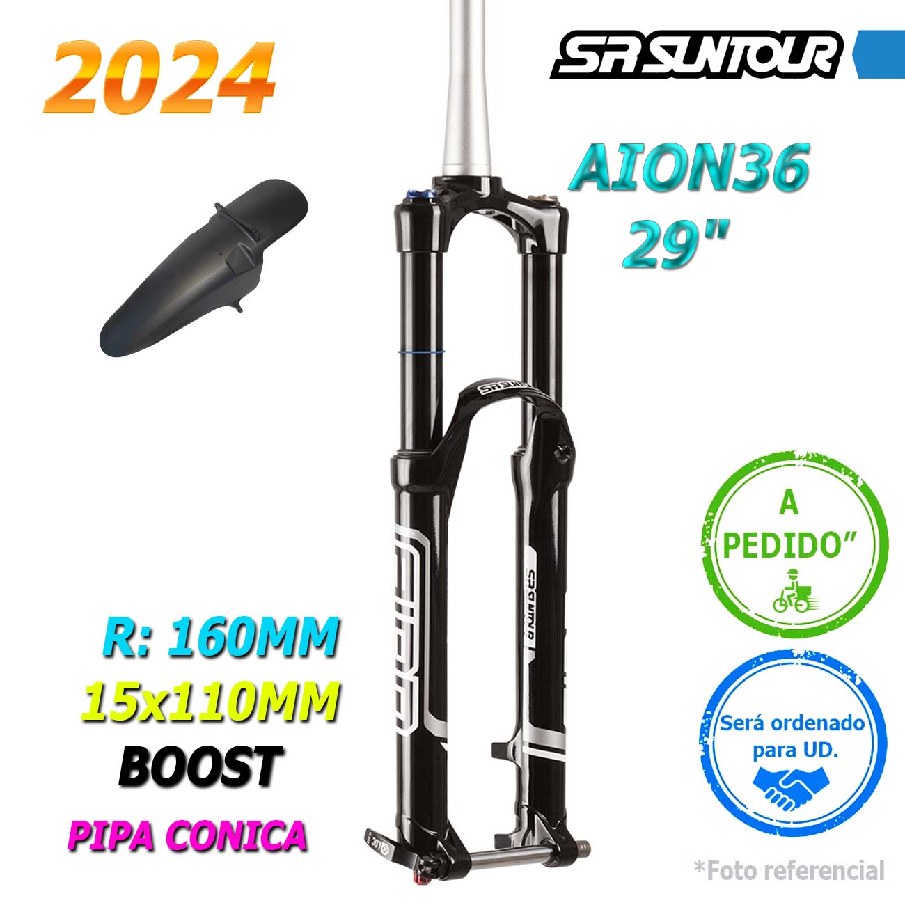 HORQUILLA SUSPENSIÓN SUNTOUR SF23 AION36 BOOST 160MM BLOQUEO